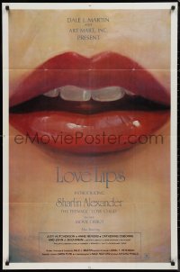 9d0765 LOVE LIPS 1sh 1976 art of sexy teenage love child Laurien Dominique's lips by Chet Collum!