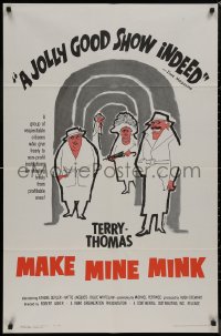 9d0770 MAKE MINE MINK 1sh 1961 sexy artwork of Terry-Thomas stealing woman's clothes!