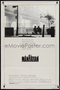 9d0774 MANHATTAN style B 1sh 1979 classic image of Woody Allen & Diane Keaton by bridge!
