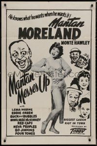9d0777 MANTAN MESSES UP 1sh R1950s Moreland, Monte Hawley, Lena Horne, Toddy Pictures!