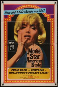 9d0792 MOVIE STAR AMERICAN STYLE OR; LSD I HATE YOU 1sh 1966 life with LSD, sexy Monroe look-alike!