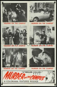 9d0795 MURDER ON THE CAMPUS 1sh 1963 Michael Winner directed, Terence Longdon, ultra rare!