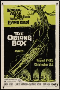 9d0814 OBLONG BOX 1sh 1969 Edgar Allan Poe's tale of living dead, cool horror art!