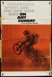 9d0817 ON ANY SUNDAY 1sh 1971 Bruce Brown classic, Steve McQueen, motorcycle racing!