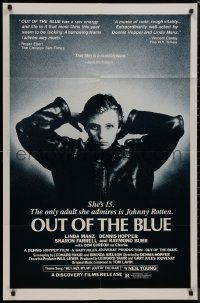9d0822 OUT OF THE BLUE 1sh 1980 young punk Linda Manz, directed by Dennis Hopper!
