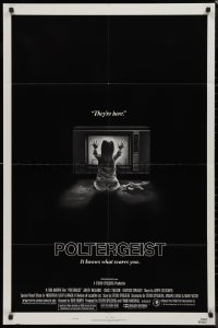 9d0834 POLTERGEIST style B 1sh 1982 Tobe Hooper & Steven Spielberg, the first real ghost story!