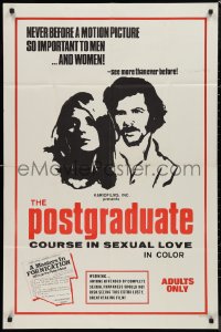 9d0837 POSTGRADUATE COURSE IN SEXUAL LOVE 1sh 1970 never before a motion picture so important!
