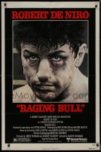 9d0847 RAGING BULL 1sh 1980 Hagio art of Robert De Niro, Martin Scorsese boxing classic!