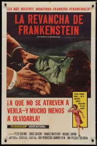 9d0858 REVENGE OF FRANKENSTEIN Spanish/US 1sh 1958 Peter Cushing in the greatest horrorama!