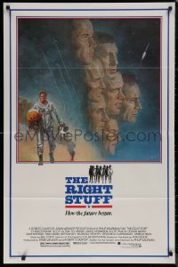 9d0860 RIGHT STUFF 1sh 1983 great Tom Jung montage art of the first NASA astronauts!