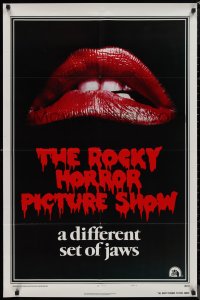 9d0865 ROCKY HORROR PICTURE SHOW int'l 1sh 1975 c/u lips image, a different set of jaws!