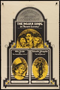 9d0868 ROOM SERVICE/FATAL GLASS OF BEER/VAGABOND 1sh 1970s Marx Brothers, early comedy triple-bill!