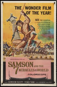 9d0870 SAMSON & THE 7 MIRACLES OF THE WORLD 1sh 1962 Maciste Alla Corte Del Gran Khan, sexy art!
