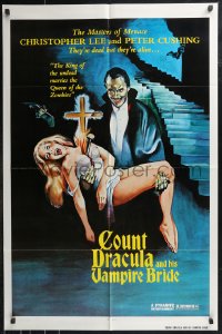 9d0873 SATANIC RITES OF DRACULA 1sh 1978 great artwork of Count Dracula & his Vampire Bride!