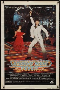 9d0875 SATURDAY NIGHT FEVER 1sh 1977 best image of disco John Travolta & Karen Lynn Gorney!