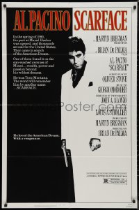 9d0877 SCARFACE 1sh 1983 Al Pacino as Tony Montana, Brian De Palma, Oliver Stone!
