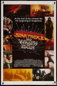 9d0900 STAR TREK II 1sh 1982 The Wrath of Khan, Leonard Nimoy, William Shatner, sci-fi sequel!