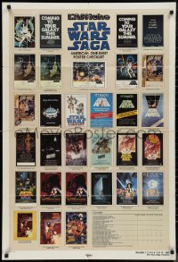 9d0905 STAR WARS CHECKLIST 2-sided Kilian 1sh 1985 many great images of all the U.S. posters, info!