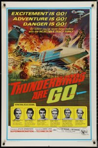 9d0933 THUNDERBIRDS ARE GO 1sh 1967 marionette puppets, really cool sci-fi action artwork!