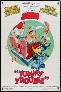 9d0952 TUMMY TROUBLE DS 1sh 1989 Roger Rabbit & sexy Jessica with doctor Baby Herman, rated style!