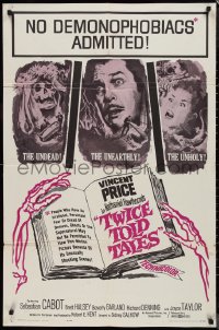 9d0954 TWICE TOLD TALES 1sh 1963 Vincent Price, Nathaniel Hawthorne, a trio of unholy horror!