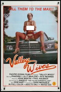 9d0960 VALLEY WIVES 25x38 1sh 1983 Lilly Marlene, sexy Lois Ayres in lingerie on Mercedes hood!