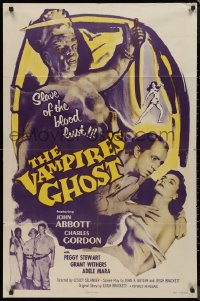 9d0962 VAMPIRE'S GHOST 1sh R1957 sexy Adele Mara, voodoo, slave of the blood lust!
