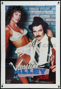 9d0964 VASELINE ALLEY video/theatrical 1sh 1985 sexy Barbi Dahl in lingerie & Burt Drenolds w/gun!
