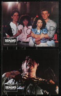 9d0067 DEMONS 8 French LCs 1986 Dario Argento, images of shadowy monster people and more!