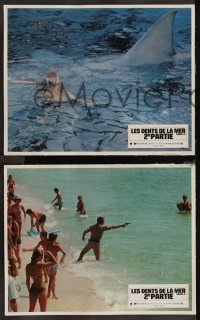 9d0054 JAWS 2 10 French LCs 1978 Roy Scheider, Lorraine Gary, Murray Hamilton, great shark images!