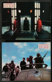 9d0085 RETURN OF THE JEDI 6 French LCs 1983 Luke, Leia, Han, Chewbacca, Darth Vader, Lando!