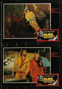 9d0116 ALIEN 2 8 German LCs 1982 Italian sci-fi ripoff unrelated to Alien, wacky!