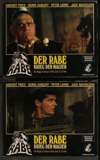 9d0113 RAVEN 12 German LCs 1980 Roger Corman directed, Nicholson, Boris Karloff & Vincent Price!