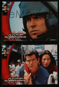 9d0123 TOMORROW NEVER DIES 8 German LCs 1997 cool images of Pierce Brosnan as James Bond 007!