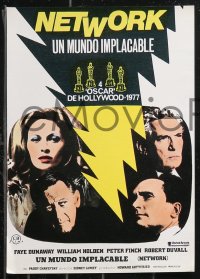 9d0029 NETWORK 12 Spanish LCs 1977 written by Paddy Cheyefsky, William Holden, Sidney Lumet classic!