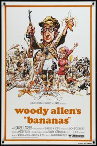 9f0720 BANANAS int'l 1sh R1980 wacky images of Woody Allen, Louise Lasser, classic comedy!