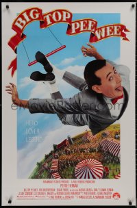 9f0736 BIG TOP PEE-WEE 1sh 1988 Paul Reubens is a hero, lover & legend, cult classic, great image!