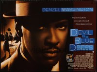 9f0480 DEVIL IN A BLUE DRESS British quad 1995 great close-up image of Denzel Washington!
