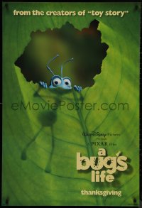 9f0755 BUG'S LIFE advance DS 1sh 1998 Thanksgiving style, Disney, Pixar, great image!