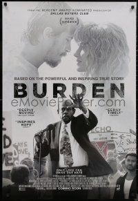 9f0756 BURDEN advance DS 1sh 2020 Garrett Hedlund in the title role as Mike, Forest Whitaker!