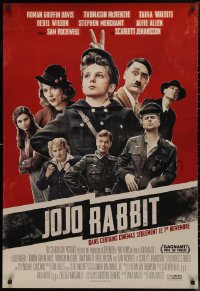 9f0287 JOJO RABBIT advance DS Canadian 1sh 2019 Roman Griffin David in title role, Waititi as Hitler