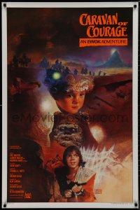 9f0763 CARAVAN OF COURAGE style A int'l 1sh 1984 An Ewok Adventure, Star Wars, Kazuhiko Sano!