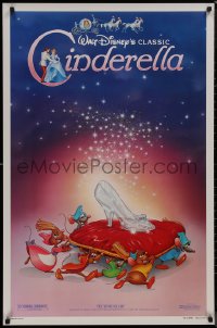 9f0772 CINDERELLA 1sh R1987 Walt Disney classic romantic musical fantasy cartoon!