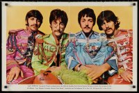 9f0089 BEATLES 20x30 English fan club music poster 1967 Sgt. Pepper's Lonely Hearts Club band, rare!