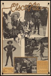 9f0126 CISCO KID 15x23 commercial poster 1979 western cowboy Duncan Renaldo in the title role!