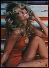9f0133 FARRAH FAWCETT 20x28 commercial poster 1976 classic c/u of the sexy star in red swimsuit!