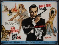 9f0135 FROM RUSSIA WITH LOVE 27x36 English commercial poster 1980s Sean Connery as James Bond 007!