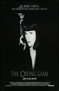 9f0784 CRYING GAME 25x39 1sh 1992 Neil Jordan classic, great image of Miranda Richardson with smoking gun!