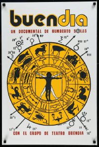 9f0561 BUEN DIA Cuban 1990s Good Day, Solas documentary, really cool silkscreen art of Zodiac signs!