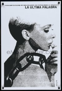 9f0584 LAST WORD Cuban R1990s cool Azcuy silkscreen art of pretty woman in chains!